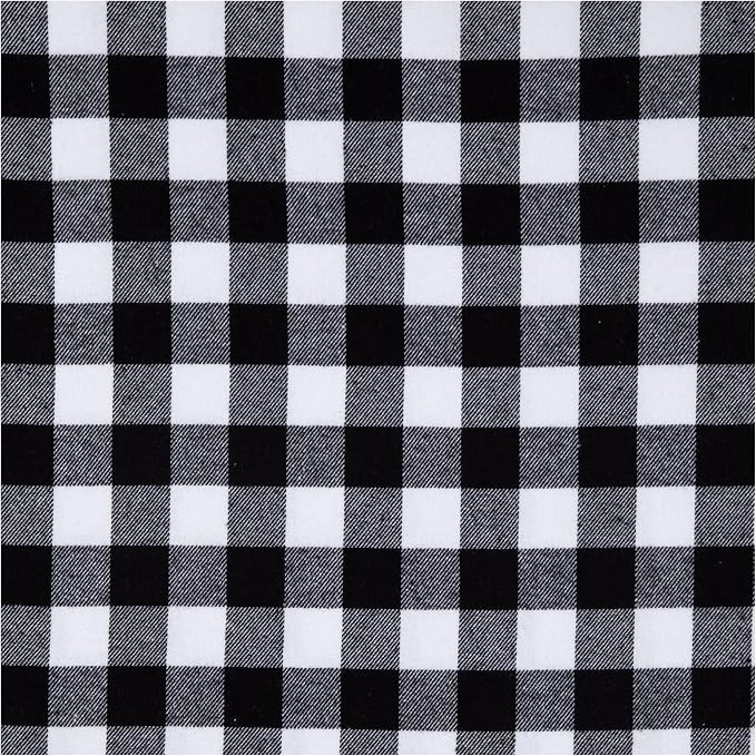Hobby Lobby Black & White Buffalo Plaid Flannel Fabric, 2 Yards | Precut Fabric by HobbyLobby
