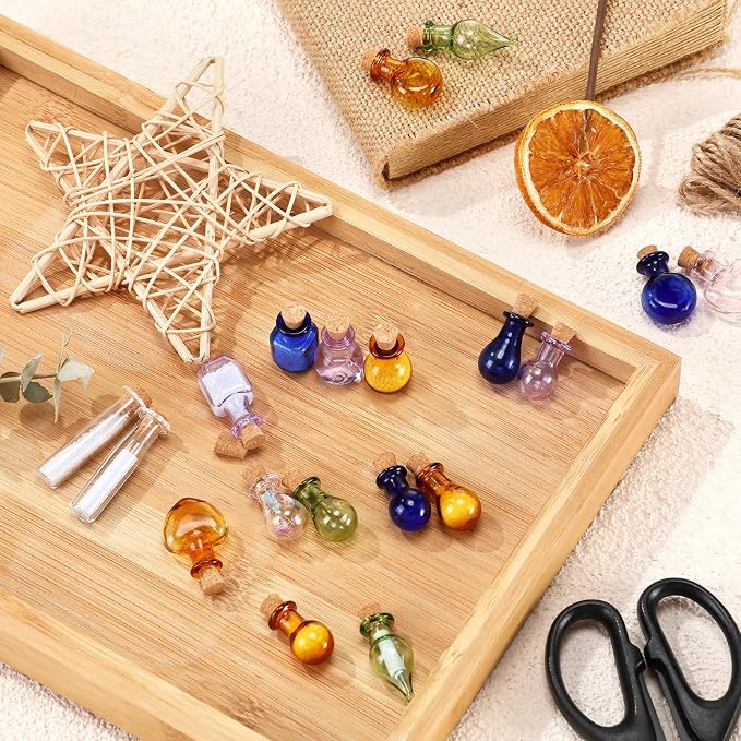 Geiserailie 80 Pieces Tiny Glass Bottles Spell Jars - Image 5