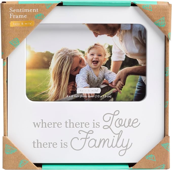 Kate & Milo Where There is Love THere Is Family Photo Keepsake Frame - Image 5