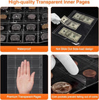 Coin Collection Book with 520 Pockets Coin Holders, Coin Albums - Image 5