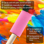 Bates- Foam Paint Brushes with Wood Handle, 1 Inch, 26 Pack, Sponge Brushes - Image 3