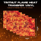 Tintnut Red Flame Heat Transfer Vinyl, stretch washable, compatible - Image 2