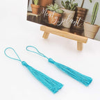 VAPKER 100 Pieces Light Blue Color 13cm/5-Inch Silky Handmade Soft Tassels - Image 6