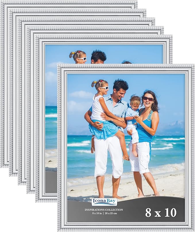 Icona Bay 8x10 Picture Frames, 6 Pack, Contemporary, Inspirations | These Icona by IconaBay