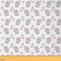 Feelyou Cute Elephant Outdoor Fabric by The Yard, Cartoon Little Elephant by Feelyou