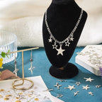 Tibetan Star Charms Silver Hollow Pentagram Pendants Metal Star Charms Hollow - Image 3