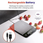 Etekcity 22lb Food Kitchen Scale, USB Rechargeable, IPX6 Waterproof | Digital - Image 3