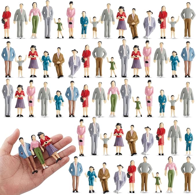 Namalu 98 Pcs 1: 25 Scale Miniature People Figurines Tiny Painted Model Train by Namalu