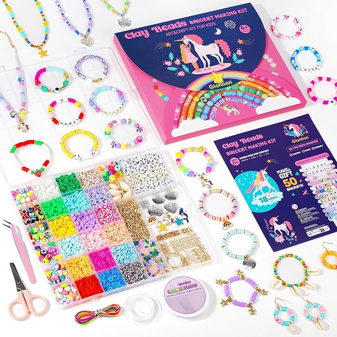 Gionlion Bracelet Making Kit for Girls 8-12, Arts and Crafts for Jewelry Making - Image 4