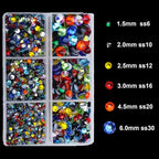 4000Pcs Mixed Size Hot Fix Round Crystals Gems Glass Stones Hotfix Flat Back - Image 3