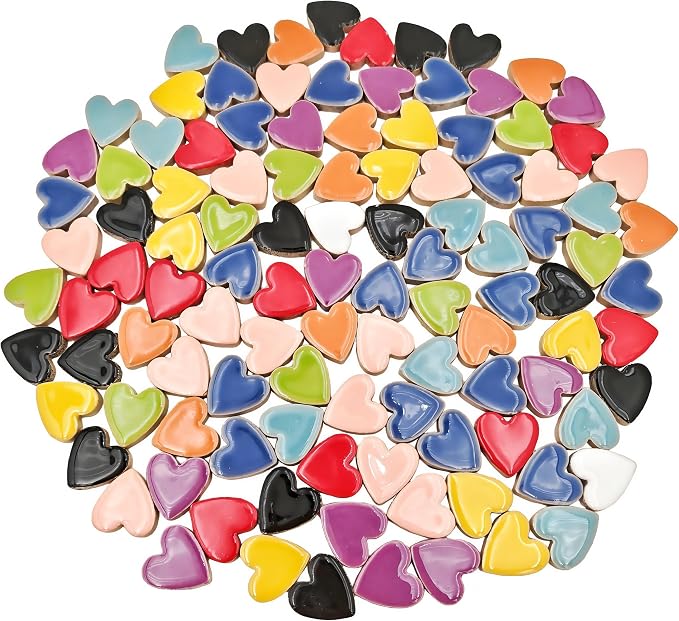 1.1lb Ceramic Mosaic Tiles, Mixed Colour Ceramic Mosaic Pieces - Image 3