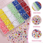 9000Pcs 3-8mm Red Blue Pink Flatback Pearls - Image 3