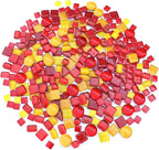 LITMIND Assorted Orange Red Irregular Crystal Mosaic Tiles, 9oz Value Pack - Image 2