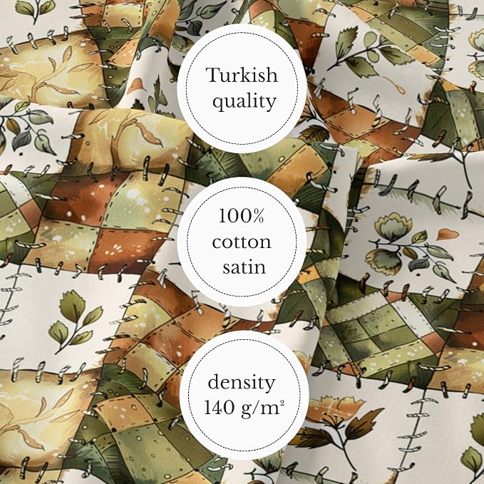 100% Cotton Fabric by the Yard – Turkish Quality Quilting & Sewing Fabric - Image 6