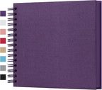 potricher 8 x 8 Inch DIY Scrapbook Photo Album 80 Pages Thick Kraft Blank by potricher