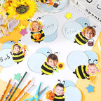 gisgfim 80Pcs Bee Cutouts Summer Honey Bee Decorations Bulletin Board Summer - Image 4