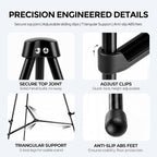Nicpro Folding Easels for Display, 3 Pack 63 Inch Metal Floor Easel Stand - Image 5
