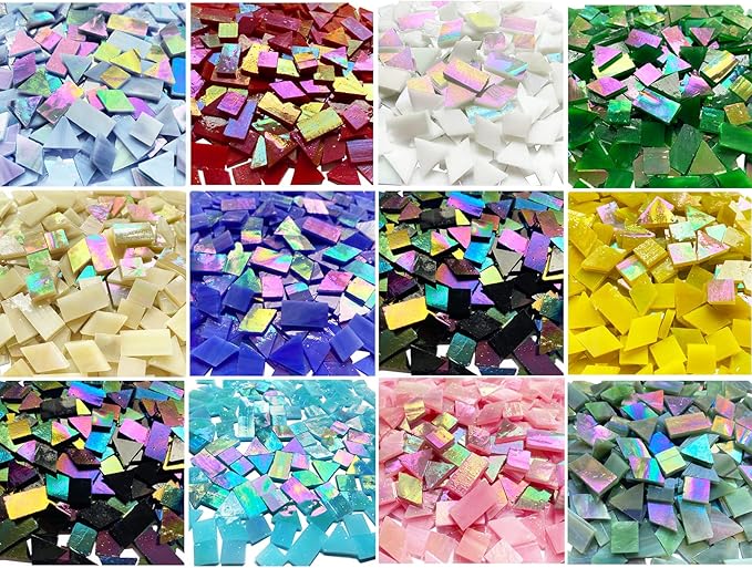 510 Pieces Iridescent Glass Mosaic Tiles - Image 4