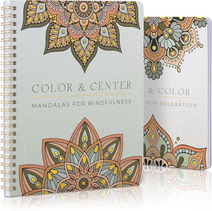Beautiful Adult Coloring Book Set of 2 by ZICOTO