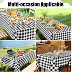Smiry Rectangle Table Cloth, Waterproof Vinyl Tablecloth - Image 6