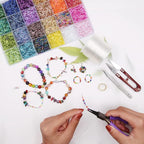 EuTengHao 9600pcs Tube Beads Kit Glass Bugle Seed Beads Small Craft Beads - Image 6