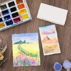 25 Sheets Watercolor Paper 3.5 x 2, 300 GSM Deckled Edge Paper Rough/Textured - Image 5