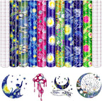 Tintnut Starry Sky Permanent Vinyl 9 Pcs 12x10in Permanent Adhesive Vinyl | Van by Tintnut