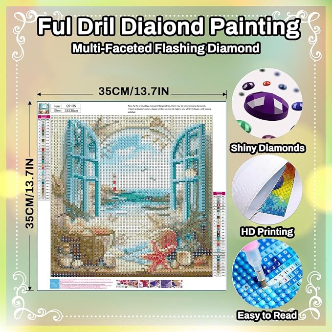 HITO Beach Landscape Diamond Painting Kits - Image 2