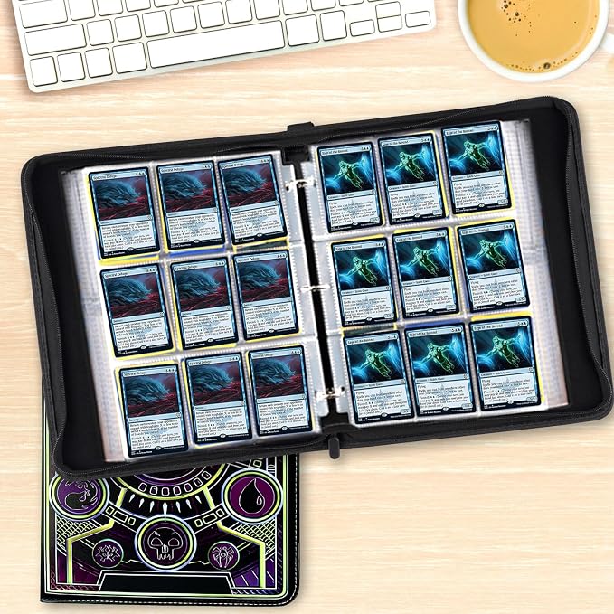 9 Pocket Card Binder, Trading Card Binder Premium 720 Double PU Card Collection - Image 5