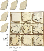 45 Pack Unfinished Wooden Ocean Sea Animals Cutouts - Image 3