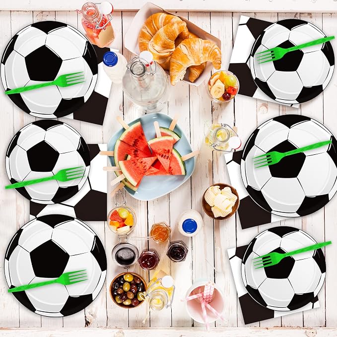 50 Guests Soccer Plates and Napkins Party Supplies Soccer Birthday Party - Image 7