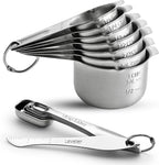 Spring Chef Stainless Steel Measuring Cups and Spoons Set of 14 w/Leveler | by SpringChef