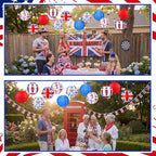 Panelee 12 Pcs British Party Decoration Britain UK England Flag Theme Hanging - Image 6