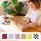 ZAIONE Mosaic Coasters Kits for Beginner: 6 Sets Mixed Color Glass Mosaic Tiles - Image 4