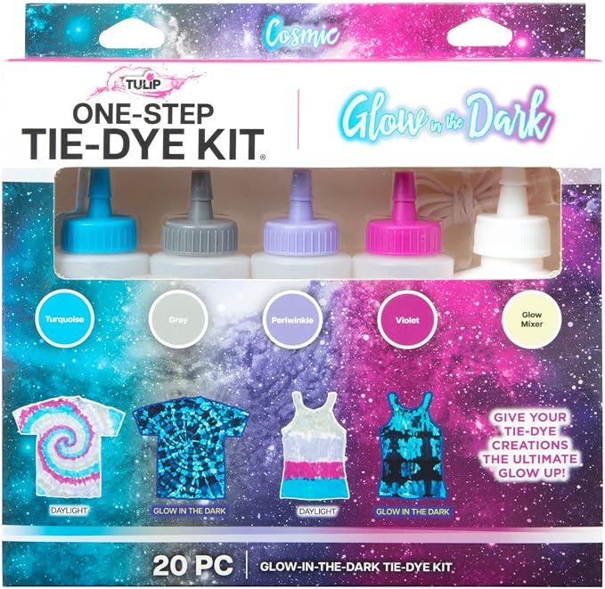 Tulip Glow in The Dark Cosmic Galaxy 4-Color Tie-Dye Kit by Tulip