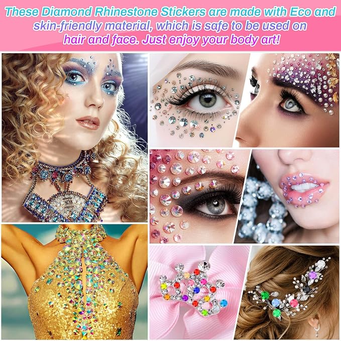 2800 Pcs Self Adhesive gems Stickers - Image 5