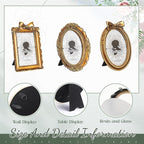 Vicenpal 3 Pcs Tiny Picture Ornate Frames 4 x 6 Inch Small Vintage Oval Picture - Image 3