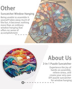Acrylic Puzzle Suncatcher, Faux Stained Glass Sea Sun Catcher - Image 5