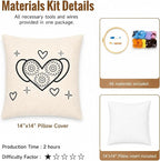 Clberni Punch Needle Kit Adult Beginners, Punch Needle Pillow Kits All-in-One - Image 2