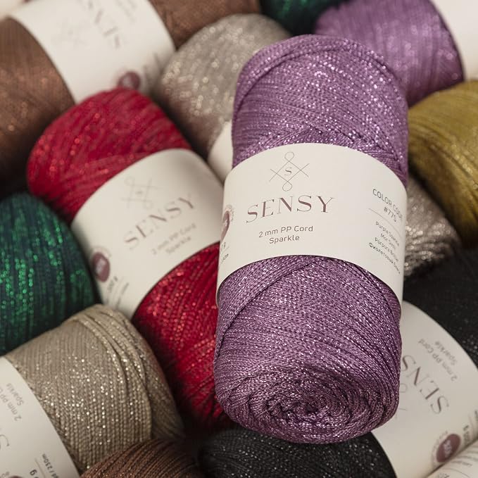 2 Pack of Sensy Premium 2mm 251 Yards Sparkle Polyester Rope 90% Polypropylene - Image 5