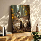 Framed Jesus Running After Lost Lamb Canvas Wall Art - Image 2