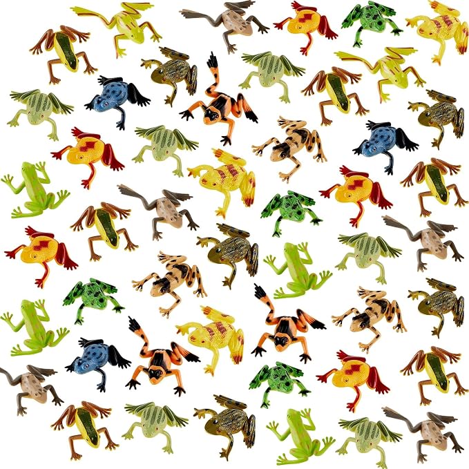 12 Pieces Plastic Frogs Toy Mini Vinyl Realistic Frog Toy Decorations Frogs Fun by Civaner