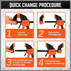 HORUSDY 6-Inch Bar Clamps for Woodworking, Heavy-Duty F-Clamp & Spreader - Image 5