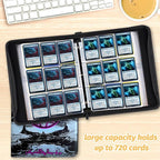 9 Pocket Card Binder, 720 Double Sided Pocket Trading Card Binder, Premium PU - Image 6