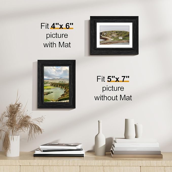 Vittanly 5x7 Picture Frames Set of 2, Ornate Vintage Photo Frame - Image 4