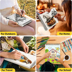Soucolor 8x10 Sketch Book, 100 Sheets, 68lb Acid-Free Spiral Bound Pad | 68lb - Image 9
