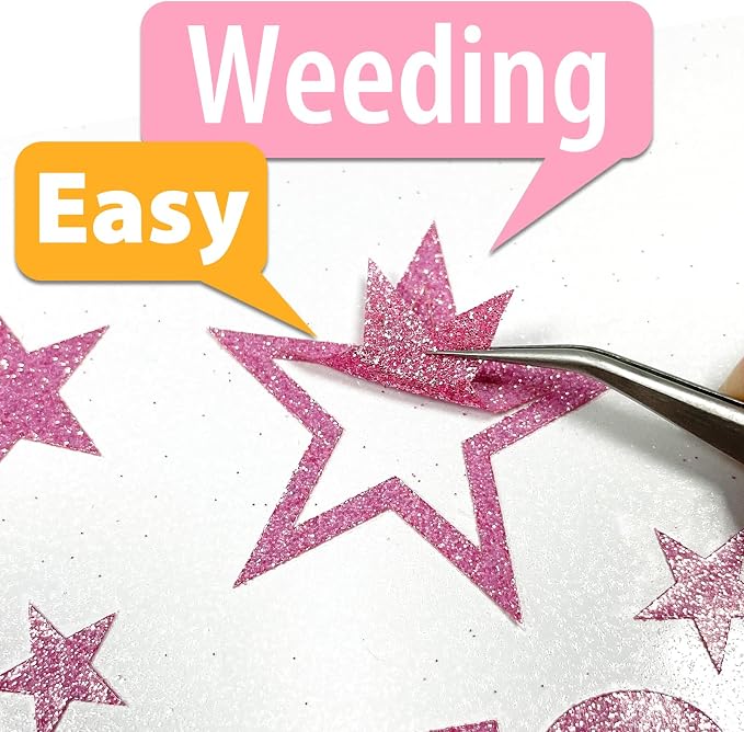 Rouge-Pink Glitter Heat Transfer Vinyl, Glitter Iron-On - Image 5