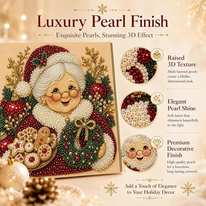 DIY Christmas Pearl Diamond Painting Art Kit - Image 4