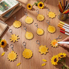 RattanView 24 Pcs Sun Craft DIY Wooden Sun Expressions Kits Color Your Own - Image 4