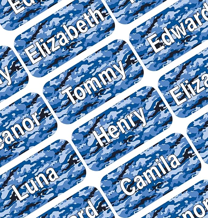 Personalized Name Labels for Kids – 60 Waterproof Peel-and-Stick Labels for by GILBIN